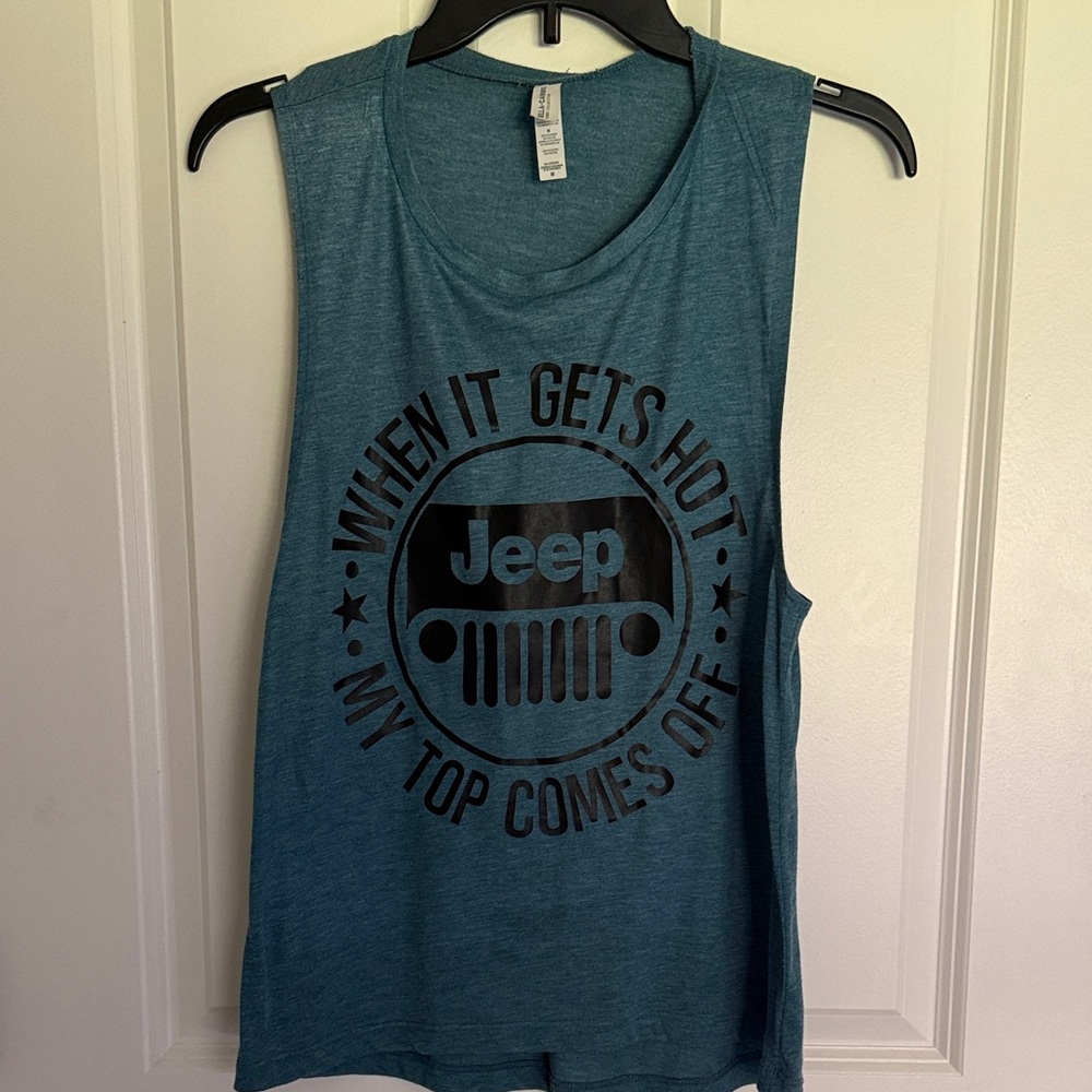 Jeep~When it gets hot my top comes off~soft tank top